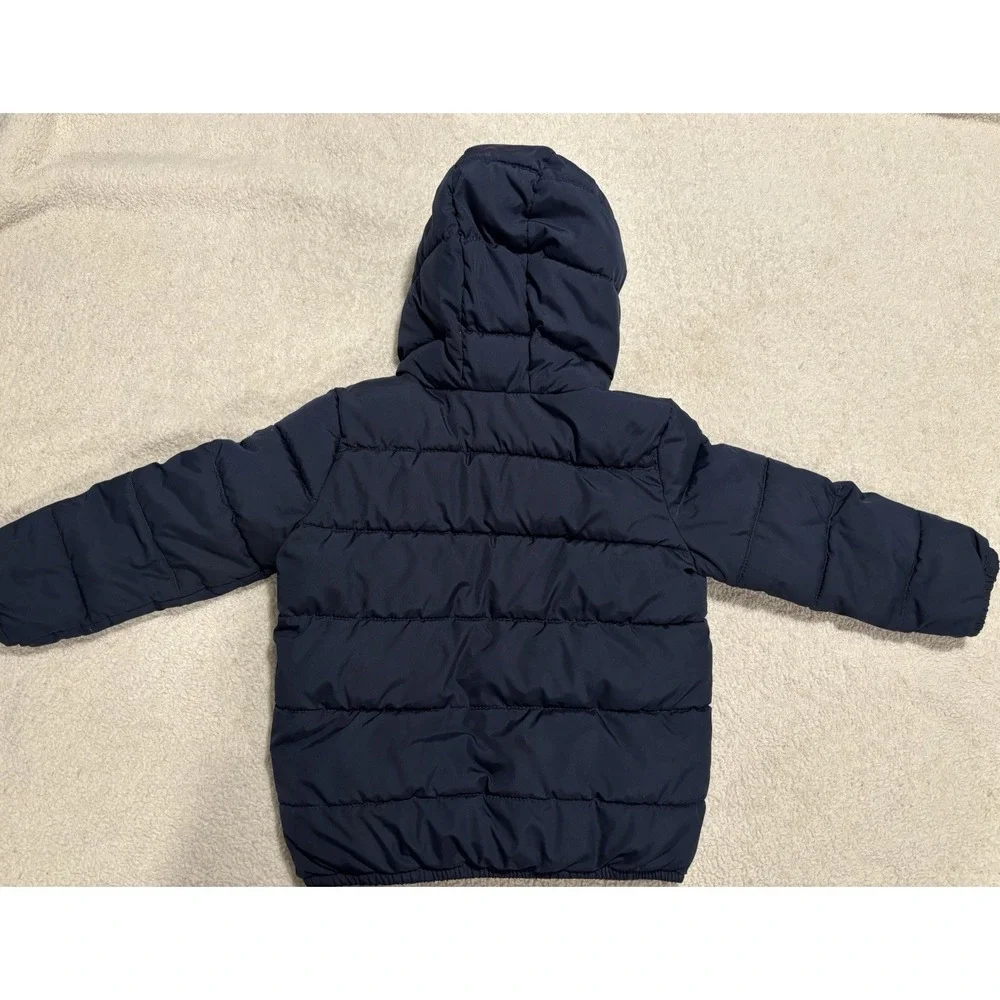 The Children's Place Navy Blue Puffer Jacket Coat Unisex Boys Girls Size 4T Hood